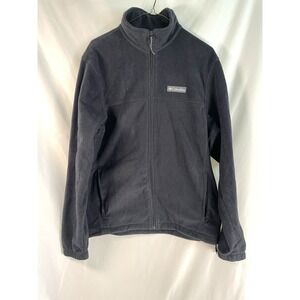 Columbia Sportswear Jacket Coat Men's Medium‎ Black Full Zip Soft Fleece Outdoor
